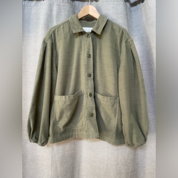 THE GREAT. The Blouson Chore Jacket in Army • NWT - Picture 5 of 9